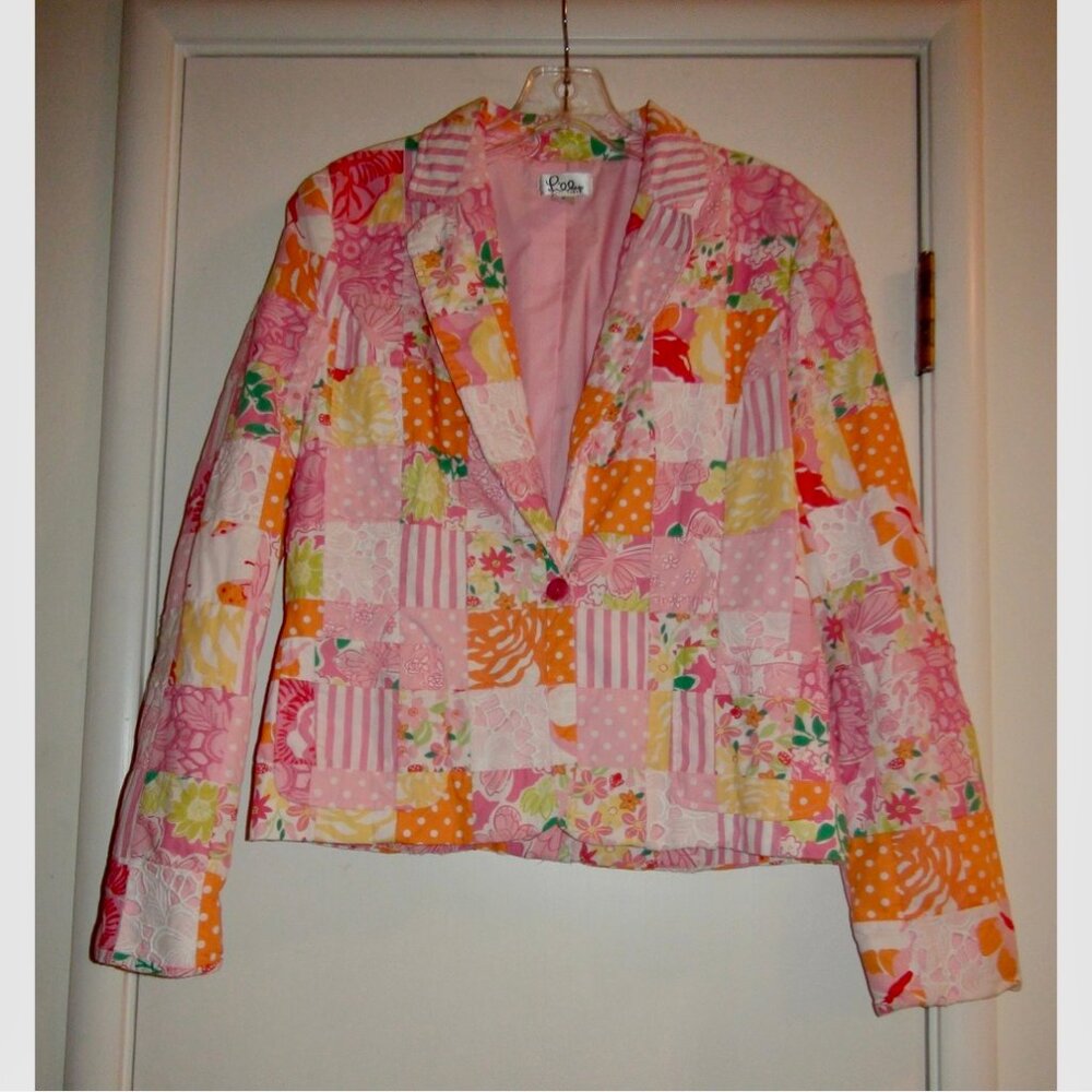 Lilly Pulitzer Pink Floral Patch Eden Jacket